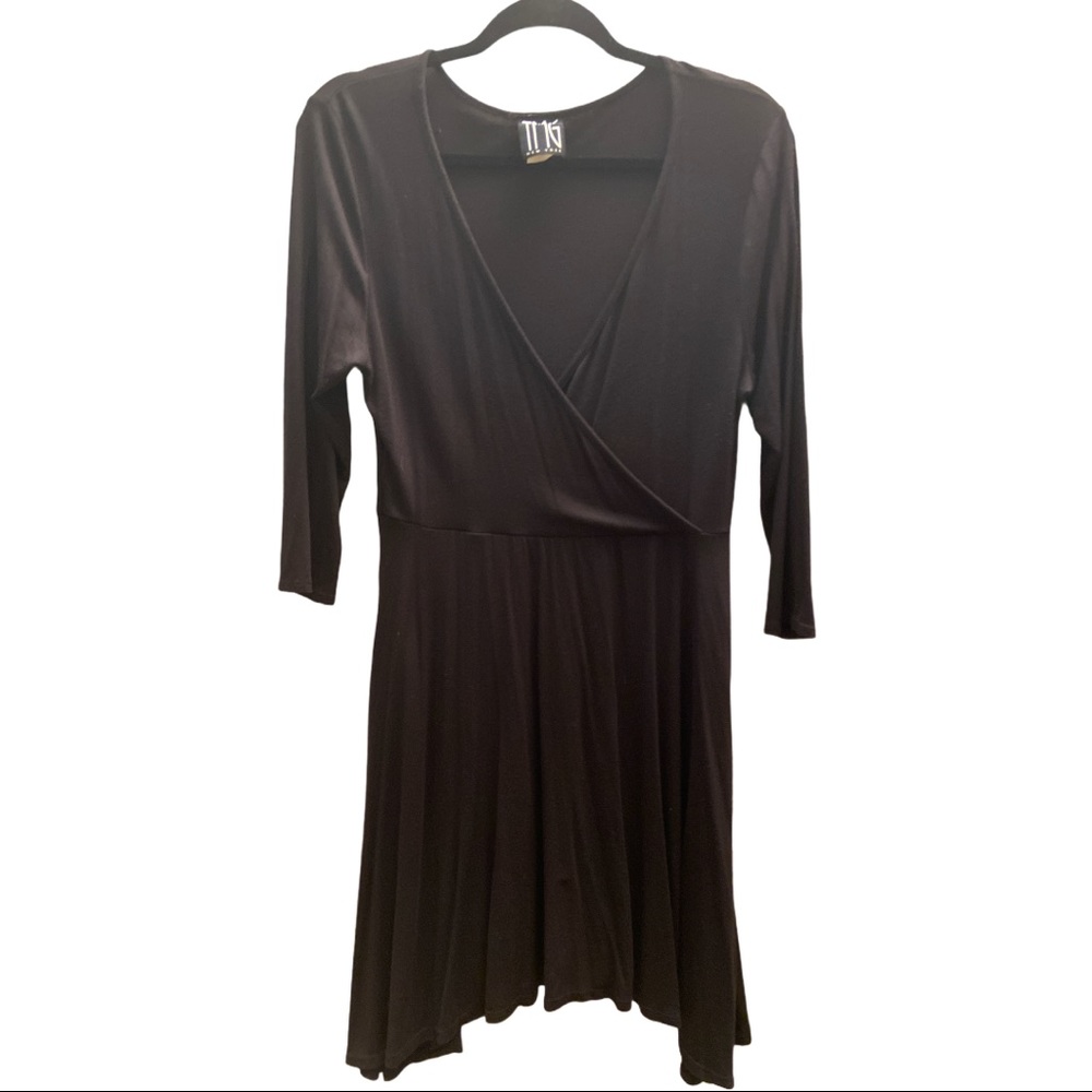 Vintage TMG New York dress LBD mini long sleeve